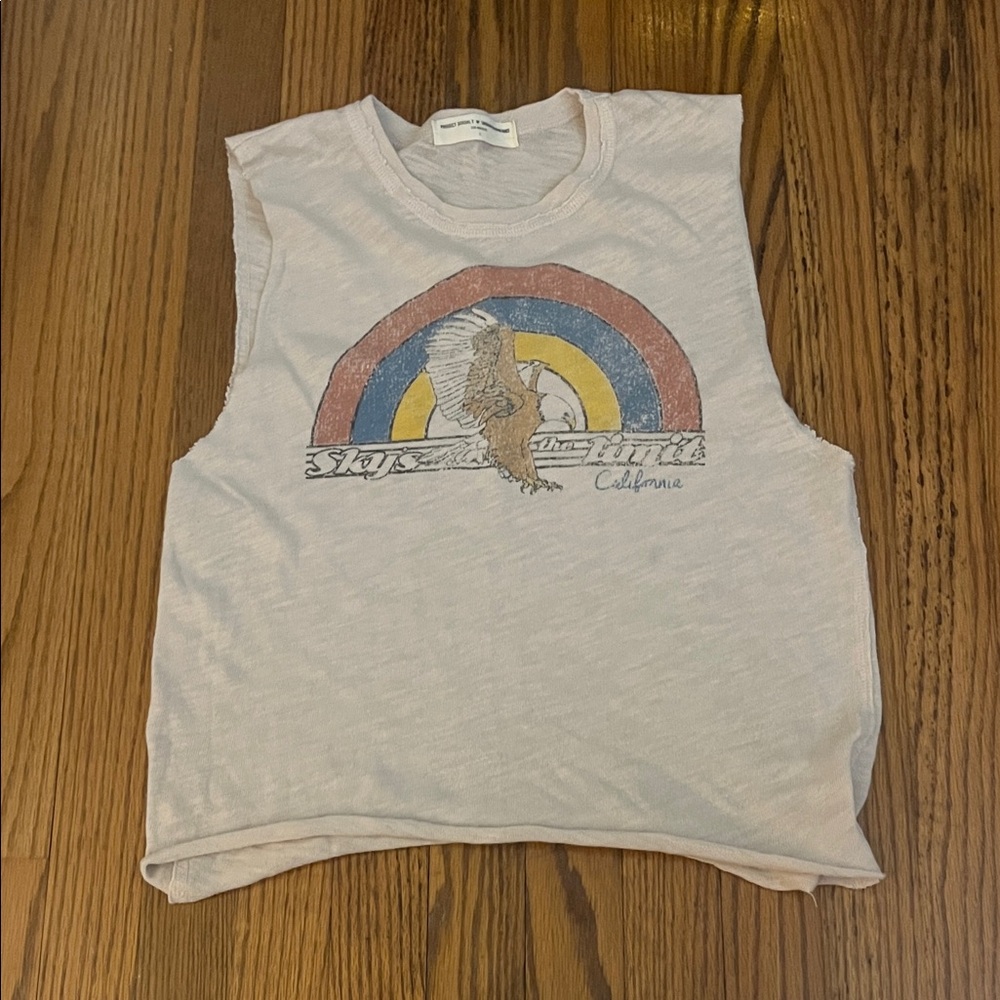Project Social T Tank Top - Cream with Multicolor Graphic